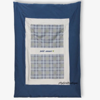 Petit Italia - Blue & Green Check Blanket