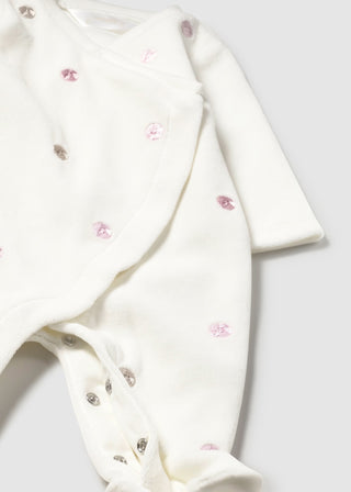 Mayoral - Baby Girls Rose Pink & Ivory Baby Grows