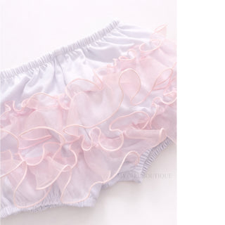 Bimbalo - Baby Girls Pink Bee Top & Frill Bloomers Set