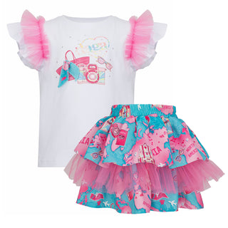 Daga - Girls Sugar Trip Tulle Top & Skirt Set Pink