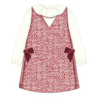 Mayoral - Girls Cherry Red Pinafore Dress