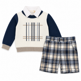 Bimbalo - Boys French Blue Three Piece Short Set