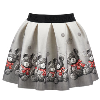 Monnalisa - Girls Teddy Bear Red Skirt Set