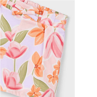 Mayoral - Girls Blush Top & Floral Short Set