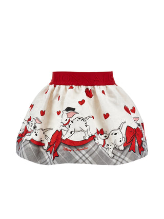 Monnalisa - Girls Dalmatian Shirt, Jumper & Skirt Set Red