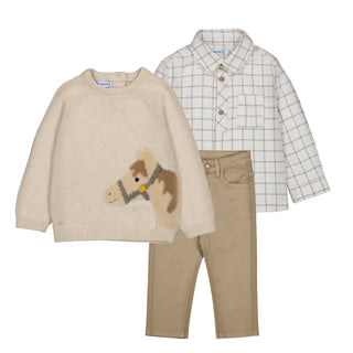 Mayoral - Baby Boys Horse Three Piece Jumper Set
