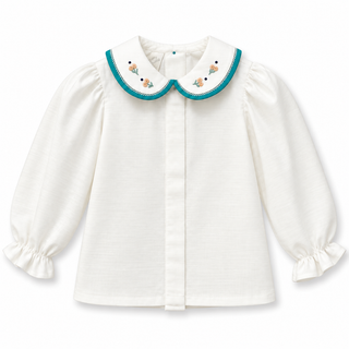 Pretty Originals - Girls Teal Houndstooth Pinafore Shirt & Dress