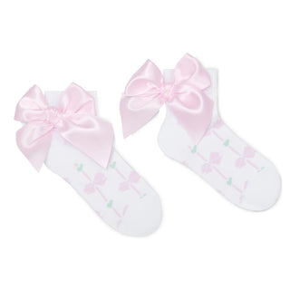 A Dee - Girls Bowtique Chic Bows And Stripes Ankle Socks