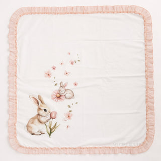 Jamiks - Baby Girls Peach Bunny Baby Grow & Blanket Set