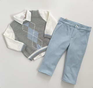 Bimbalo - Boys Blue Trouser Three Piece Set