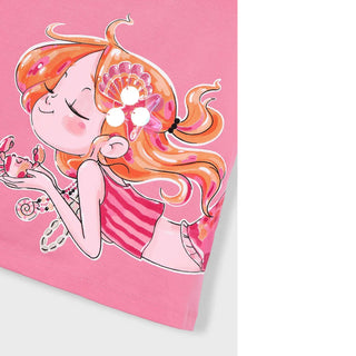 Mayoral - Girls Pink Mermaid Ruffle Dress