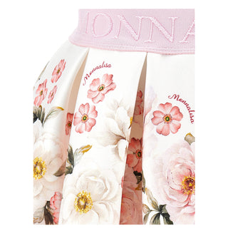 Monnalisa - Girls Pink Teddy Bear Skirt Set