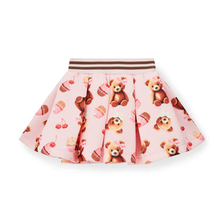 A DEE - Teddy Bear Bakery Mabel Bear Print Skirt Set Pink