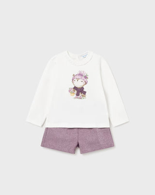 Mayoral - Baby Girls Orchid Short Set