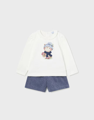 Mayoral - Baby Girls Navy Short Set