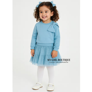 Mayoral - Girls Ocean Blue Tulle Skirt Set
