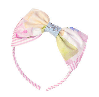 Balloon Chic - Pink & White Stripe Flower Cone  Print Headband