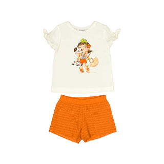 Mayoral - Orange Flutter Short Set