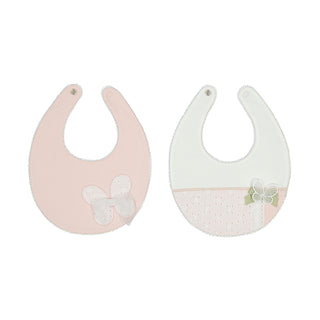 Mayoral Baby Girls - Peach & White Two Pack Bibs