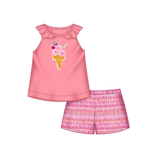 Mayoral - Girls Camellia Ice Cream Short Set