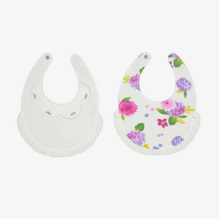 Mayoral Baby Girls - Purple Floral Two Pack Bib Set