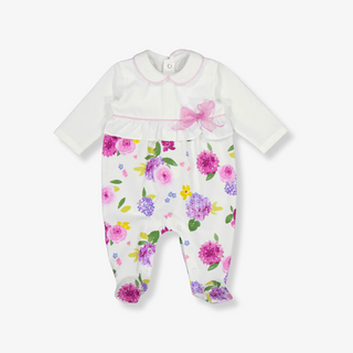 Mayoral Baby Girls - Purple Floral Babygrow