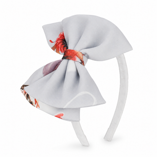 Daga Mini Prima grey girls bow headband with ballerina print