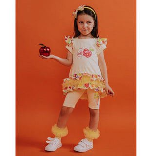 Daga tutti frutti top and cycling shorts set for girls