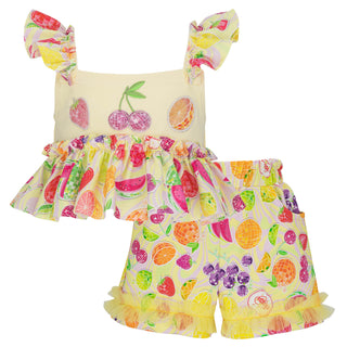 Daga tutti frutti top and shorts set for girls