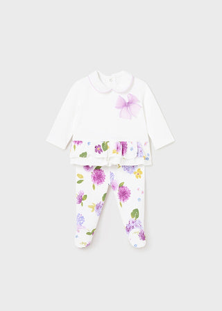 Mayoral Baby Girls - Purple Floral Two Piece