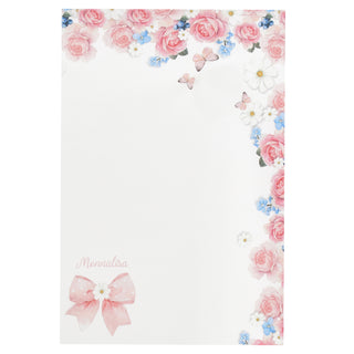 Monnalisa baby blanket with pink rose and butterfly border